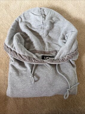 UGG Light Gray Pullover Hoodie with Drawstring